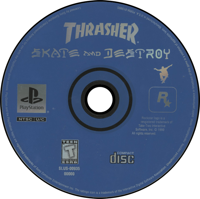 Thrasher Skate and Destroy media 5 for Playstation